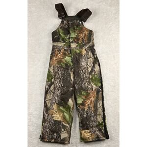 Walls Bib Overalls Youth 8 Regular Insulated Camo Snow Hunting Outdoor Leg Zip
